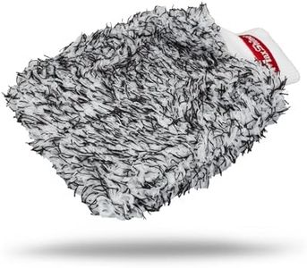 Maxshine Microfiber Wash Mitt (White & Black) - Premium Car Detailing Mitt, Scratch-Free, Lint-Free Glove for Washing Cars, Trucks, Motorcycles - Auto Detailing Accessories
