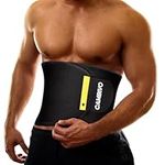 CAMBIVO Waist Trainer Men Women, Waist Trimmer Sweat Belt, Adjustable Stomach Sauna Back Support for Workout, Running, Gym, Improves Core Stability, Increases Perspiration Black