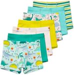 Lucky & Me | Nolan Boy Boxer Brief Underwear | 100% Organic Cotton | 7-Pack, Roarsome, 4-5 Years