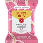 Burts Bees Facial Cleansing Towelettes, Pink Grapefruit, 30-Piece
