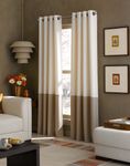 Curtainworks Curtain Panel, Fabric, Brown/Tan, 120 in