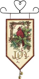 Dimensions Needlecrafts 8822 Counted Cross Stitch, Cardinal Joy Mini Banner