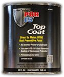 POR-15 Top Coat Paint, Direct to Metal Paint, Long-term Sheen and Color Retention, 1 Quarts, Chassis Black