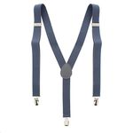 Adjustable Unisex Adult Child Elastic Clip-on Brace Suspender Y back Neon Belt,Grey