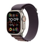 Apple Watch Ultra 2 [GPS + Cellular 49mm] Smartwatch with Rugged Titanium Case & Indigo Alpine Loop - Medium. Fitness Tracker, Precision GPS, Action Button, Extra-Long Battery Life - Medium