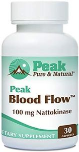 Peak Pure & Natural Peak Blood Flow - Nattokinase Supplement - Healthy Blood Circulation Supplements for Adults | 100mg - 30 Capsules