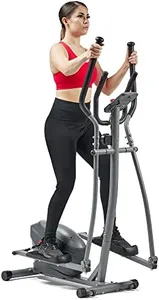 Sunny Health & Fitness Performance Compact Elliptical Machine with 8-Level Adjustable Resistance, Pulse Sensor & Exclusive SunnyFit App Enhanced Bluetooth Connectivity - SF-E320033