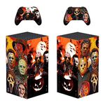 JOCHUI XB Series X Console Controllers Skin Decals Stickers Horrors Wrap Vinyl for XB Series X Console Halloween Jason Michael