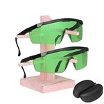 Comgrow Pack of 2 Laser Safety Glasses for Laser Hair Removal Treatment and Laser Cosmetology Operator Eye Protection with Case (Green)