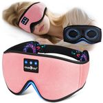 MUSICOZY sleep mask headphones,100% Blackout 3D Zero Eye Pressure bluetooth sleep mask Breathable eye mask with bluetooth headphones sleep headphones for side sleepers,with 14H Playtime&Bluetooth 5.4