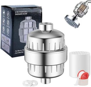 20-Stage Shower Filter for Hard Water - Removes Chlorine, Rust & Sediments, Universal Fit for Showerhead, Easy Install