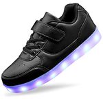 Kids Light up Shoes LED Sneakers USB Charging Flashing Trainers for Boys Girls Led Shoes Black37