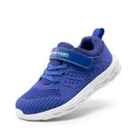 DREAM PAIRS Boys Girls Shoes Kids EZ-Ons Tennis Running Athletic School Sneakers for Little/Big Kid,Size 4 Big Kid,Kd18001k-royal Blue/Green,KD18001K