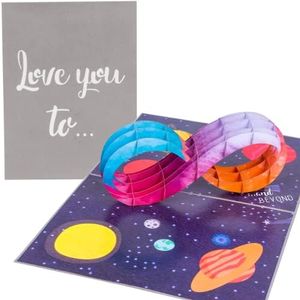 PopLife Biglietto pop-up 3D con scritta Love You to Infinity, per compleanno, festa della mamma, festa del papà, laurea, San Valentino, per lei, lui, marito, moglie, figlio, figlia, mamma, papà