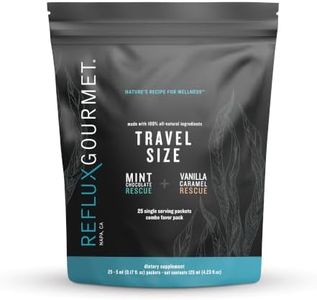 REFLUX GOURMET Mint Chocolate & Vanilla Caramel Rescue – Alginate Complex – Digestive Support Formula – Single Serve 25 Pack