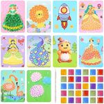 Creative Puzzle Puncture Painting - Fabric Art Frenzy, Paper Craft Kit for Kids, Poke Art DIY Toys Childhood Infinite Dream Hand-Painted - 10 Sheets DIY Poking Drawing Dress Up Boards
