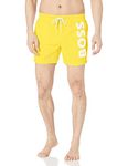 Hugo Boss Men's Standard Octopus Swim Trunk, Electric Yellow, Small