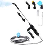 OBEST Electric Garden Sprayer, Rechargeable Portable Plant Sprayer with 5m Hose, Battery Powered Multifunctional Mister Sprayer, Watering Spray Wand for Lawn, Car Wash, House Cleaning and Pet Bath