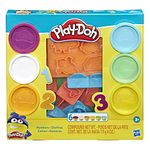 Play-Doh Fundamentals Number Stampers Tool Set with 6 Non-Toxic Colors, 1-Ounce Cans