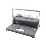 Genie CB 850 Spiral-Binding Device (up to 350 Sheets DIN A4, incl 75 Piece Starter Pack – Silver/Black