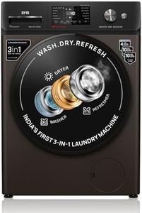IFB 9 Kg/6 Kg/3 Kg 3-in-1, AI Powered, Fully Automatic Washer Dryer Refresher (IFB Laundrimagic®, EXECUTIVE ZMN, 9 Swirl Wash, Eco Inverter Technology, Mocha)