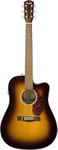 Fender CD-140SCE Dreadnought Electro Acoustic Guitar, Sunburst, includes a Hardshell Guitar Case, Comes with Free Virtual Lessons