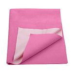 Trance Water Proof Bed Dry Sheets for Kids | Baby Bed Protectors | Mattress Protectors for New Born Children | Bedsheet Cover Mats for Wet (140x100 cm, Large, Pink)