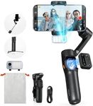 hohem iSteady V3 Gimbal Stabilizer for iPhone, 3-Axis Phone Gimbal, Magnetic AI Tracker, Built-in Extendable Rod & Tripod, Detachable Remote Control, Gimbal Stabilizer for Travel, Vlog, TikTok, Black