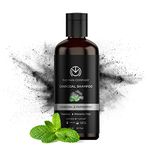 The Man Company Charcoal Shampoo For Oily Scalp To Eliminate Dandruff, Improve Hair Growth with Peppermint & Clove | Healthy and Shiny Hair - 250ml