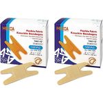 Flexible Fabric Bandages - Flex Fabric Adhesive Bandages Knuckle Bandages for Finger Care and to Protect Wounds from Infection - (200 Count)