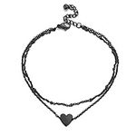 PROSTEEL Anklet Bracelet Stainless Steel Black Heart Anklets Ankle Bracelets for Women