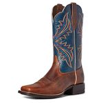 Ariat Women's West Bound Western Boot, Russet Rebel/Crackle Navy, 9 UK