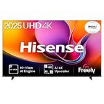 Hisense 85" 85A6QTUK 4K Ultra HD Smart TV AI TV - 4K UHD, Hi-View AI Engine, Precision Colour, AI Smooth Motion, Sports Mode with Freely, Disney +, YouTube, Netflix