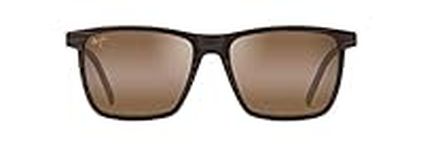 Maui Jim Unisex's One Way W/Patented Polarizedplus2 Lenses Sunglasses, Brown Stripe/Hcl Bronze Polarized, Large