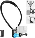 NEEWER Neck Mount, Quick Release Magnetic Holder with Clip Compatible with GoPro Hero 12 11 10 MAX DJI Action 4 Insta360 Samsung for POV Vlog, GP15