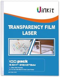 OHP Film Overhead Projector Film - 8.5x11 for Laser Jet Printer and Copier Transparency Film 100 Sheets Uinkit