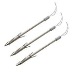 6 pcs Stainless steel Archery Hunting Bolt Silver Bow Fishing Slingshot Arrow Head