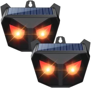 YUCEN Outdoor Solar Animal Repeller, Skunk Repeller, Deer Repellent Device, Coyote Repeller, Solar Nighttime Animal Repeller with LED Flashing Lights for deer, dogs, squirrels, skunks and cats