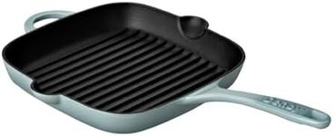 Denby - Pavilion Blue Cast Iron Griddle Pan 25cm - Oven Safe, For All Hob Types, Induction, Gas, Electric, Non Stick