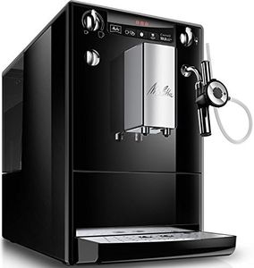 Melitta Solo&Perfect Milk E957-101 - Cafetera superautomática con autocapuchinador, máquina de café con modo doble taza, sistema de extracción de aroma y limpieza automática, 1,2 L, negro