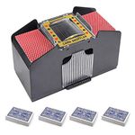 Ulsam Automatic Card Shuffler Machine 1-4 Deck, Battery Operated Card Shuffler, Electronic Casino Poker Card Shuffling, Cards Playing Tool Shuffling Machine for Playing Blackjack Game