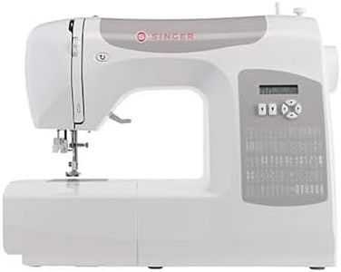 SINGER C5205 Computerized Sewing Machine with 80 Built-In Stitches | LCD Display | Automatic Needle Threader | 800 SPM High-Speed Motor | Extension Table & 8 Presser Feet