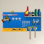 Plantex Metal Pegboard for Tools/Tool Storage Board/Peg Board Tool Organizer for Garages Workshop Home/for Power Tools & Hand Tools - Wall Mount (90 x 45 cm)