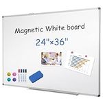 XIWODE Magnetic Dry Erase Board, Wall Mounted Whiteboard, 24 x 36 inch, Lightweight White Board, Wall Mounted Board for Kids, Home, Office, School…