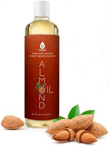 Pursonic 100% Natural Sweet Almond oil- for Aromatherapy, Essential oils, Moisturizing, and Massage