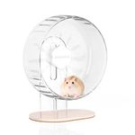 Bucatstate Hamster Wheel Super-Silent 26cm with Adjustable Base Dual-Bearing Exercise Wheel Quiet Spinning Running Wheel for Dwarf Syrian Hamster Gerbils and Other Small Animals