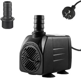 Submersible Pump, 600L/H 10W Quiet Water Pump, Mini Adjustable Water Pump for Gardening, Wigwams, Fish Tanks, Gardens, Fountains, with two Diameter Nozzles