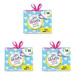 Lil-Lets Teens Smartfit Pads with Wings, Petite, 14 Pads (Pack of 3)