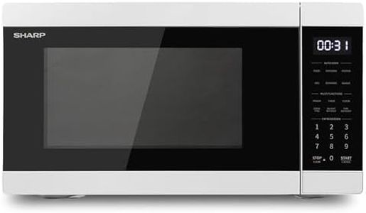 Sharp R315AW 31L Midsize Microwave, 1000W with 8 Auto Menus, 2-Stage Sequence Cooking, for Reheating Defrosting Cooking, White