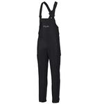 HUK mens Grand Banks Bib, Waterproof & Wind-resistant Rain Bib, Black, Medium